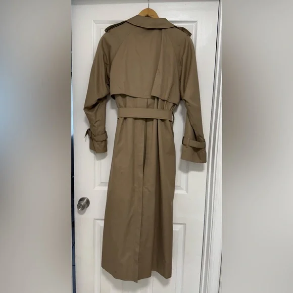 Vintage Burberrys Trench Coat Long Beige Nova Check Wool Liner - Picture 2 of 12